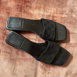 Black Gucci Sandals Slides